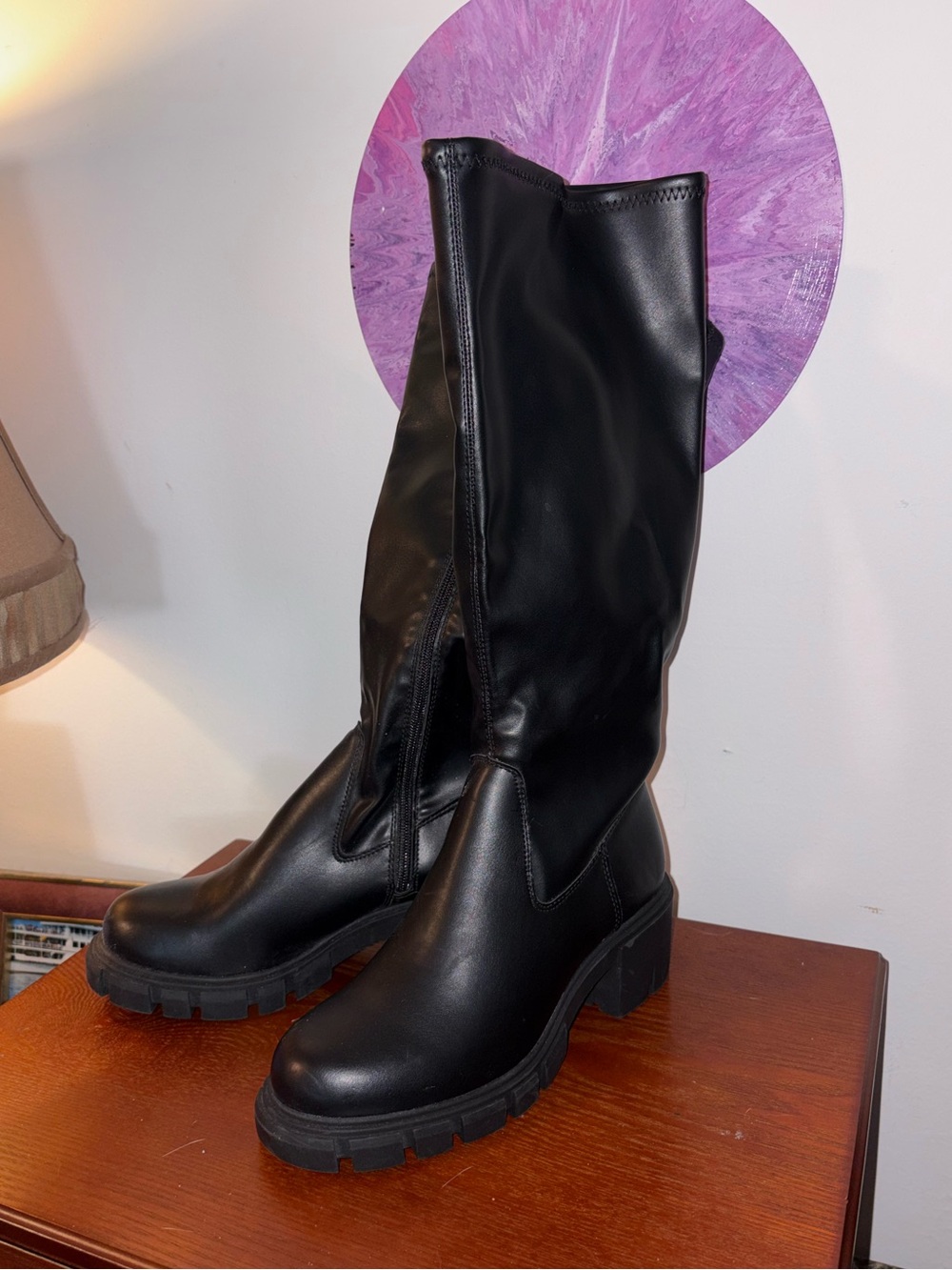 Black Women’s Knee High Platform Boot - Madden Girl, Trina 7M